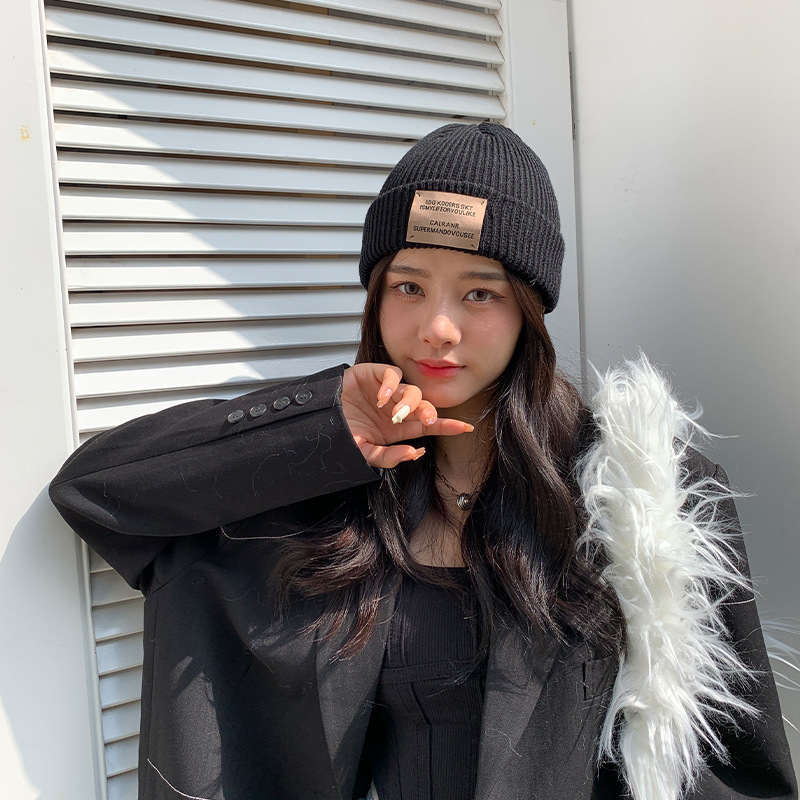 Mũ nón len beanie cá tính kèm tag phong cách ulzzang unisex giá rẻ thời trang thu đông - Nalita shop