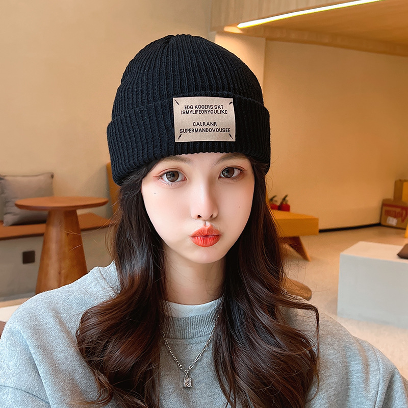 Mũ nón len beanie cá tính kèm tag phong cách ulzzang unisex giá rẻ thời trang thu đông - Nalita shop