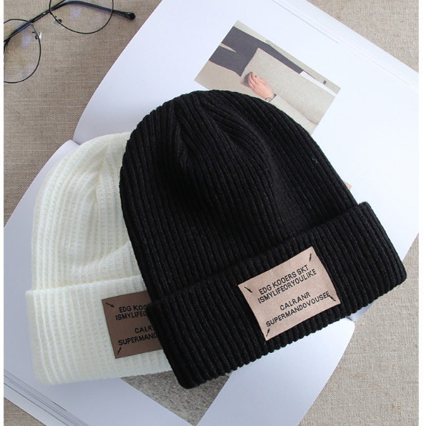 Mũ nón len beanie cá tính kèm tag phong cách ulzzang unisex giá rẻ thời trang thu đông - Nalita shop