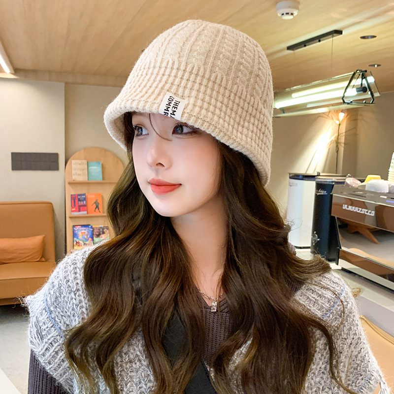 Mũ nón bucket len vặn thừng kèm tag thời trang thu đông phong cách Hàn Quốc - Nalita shop