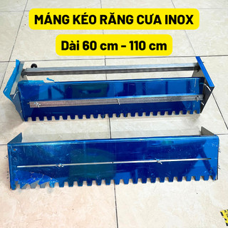 Máng kéo răng cưa inox - bay răng cưa ốp lát gạch - bay kéo răng cưa tạo rãnh dán gạch - từ 60cm kéo dài đến 110cm