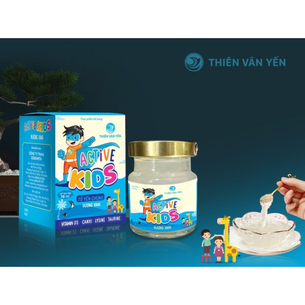 Yến sào cho bé kid hộp 6 lọ,tăng sức đề kháng,bổ sung dinh dưỡng cho bé Thiên Vân Yến