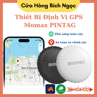 Thiết Bị Định Vị GPS Momax PINTAG Giúp Theo Dõi Chống Thất Lạc, Hỗ Trợ Kế Nối App, Phủ Sóng Toàn Cầu, Định Vị Chính Xác