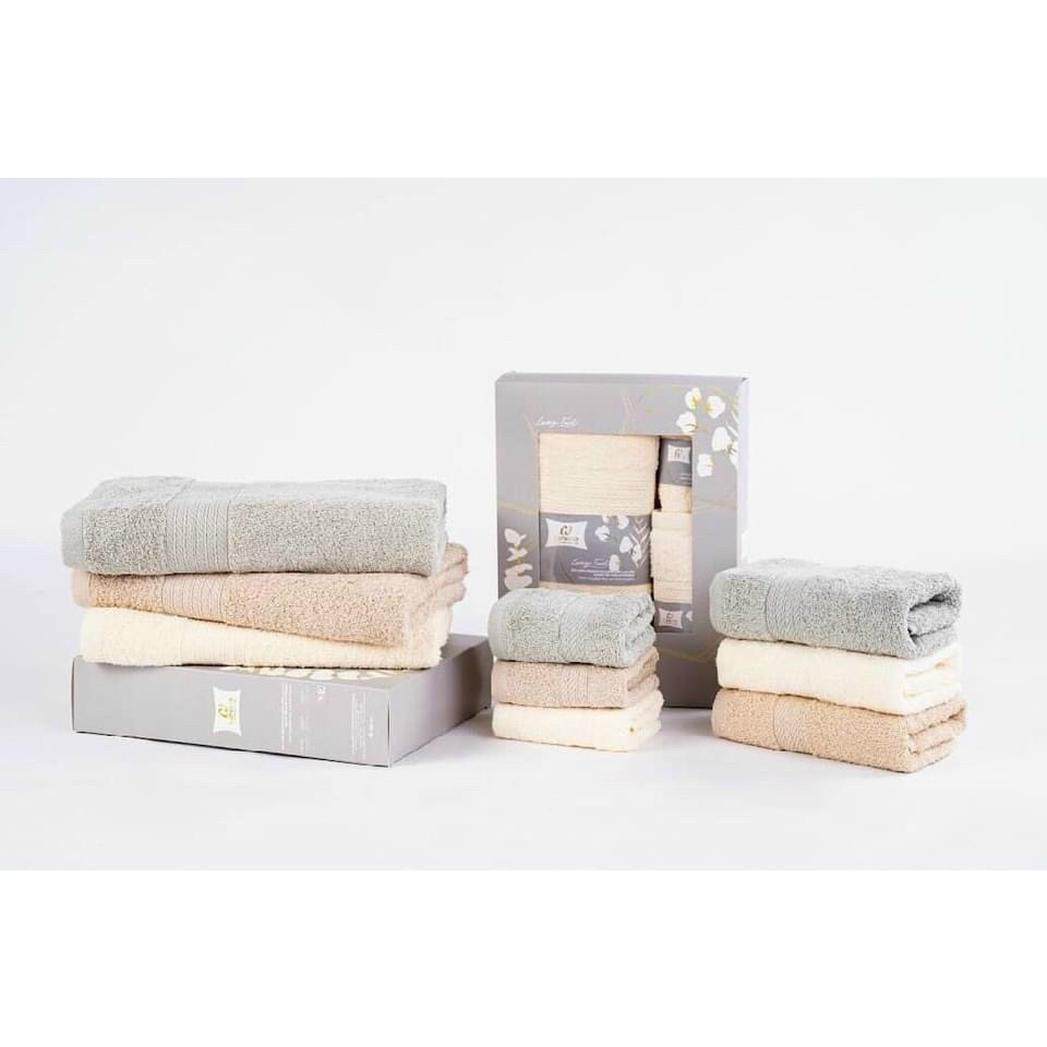 Khăn sợi tre 100% Bambo Hanvico siêu mềm mịn, kháng khuẩn an toàn với làn da giao màu ngẫu nhiên