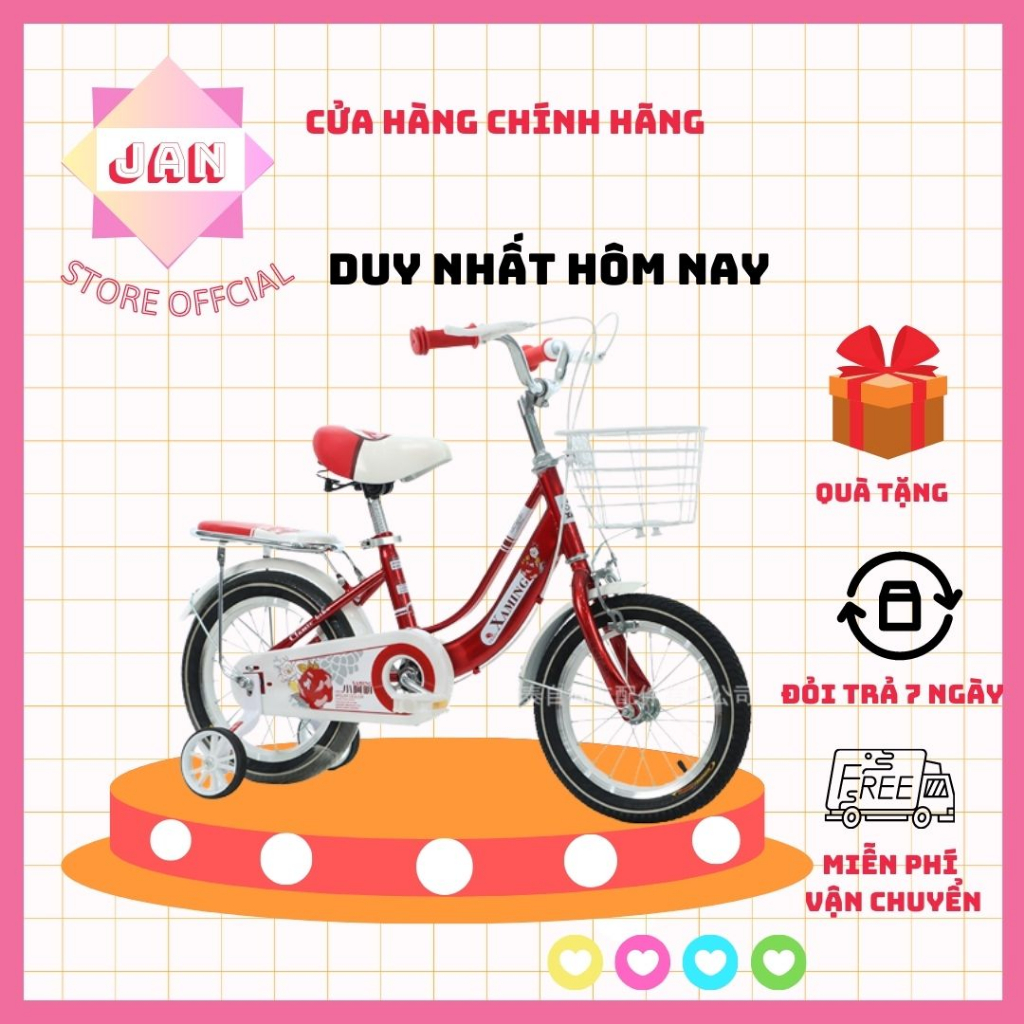 Xe đạp trẻ em Xaming Nữ mẫu mới đủ size 12-14-16-18inc