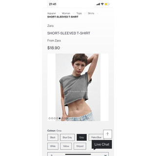 Áo croptop Zara