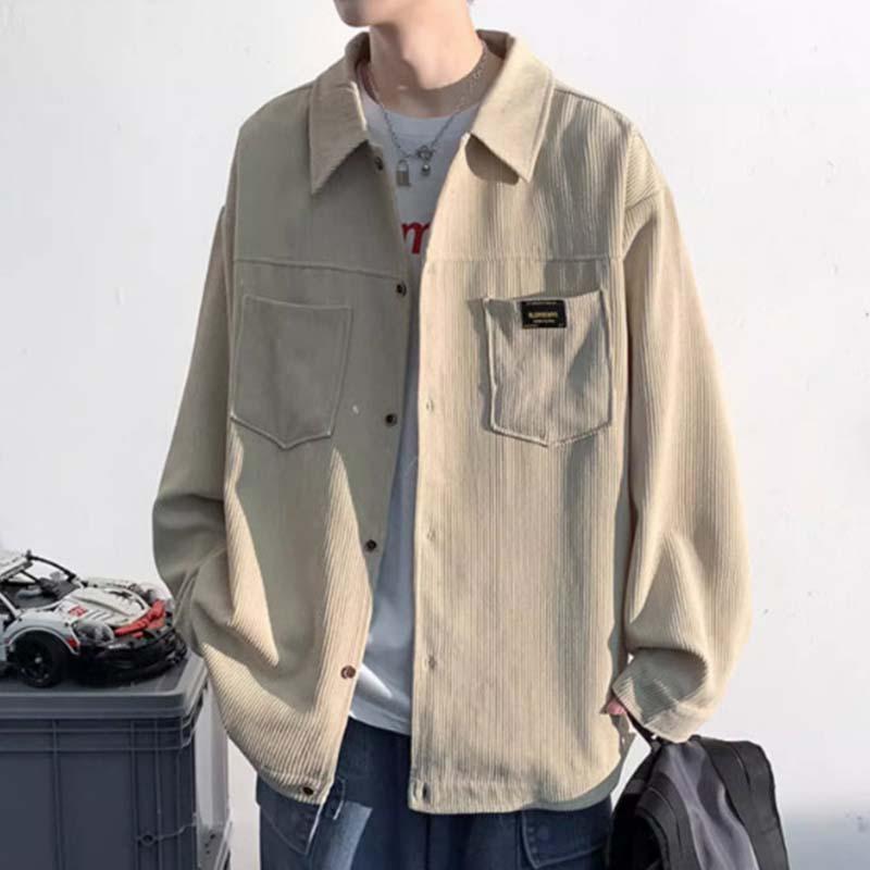 Áo Sơ Mi Nhung Tăm Dài Tay Nam Nữ Kiểu Dáng Màu Trơn Basic Phong Cách Ulzzang Thời Trang Zenkonu SO MI NAM 040