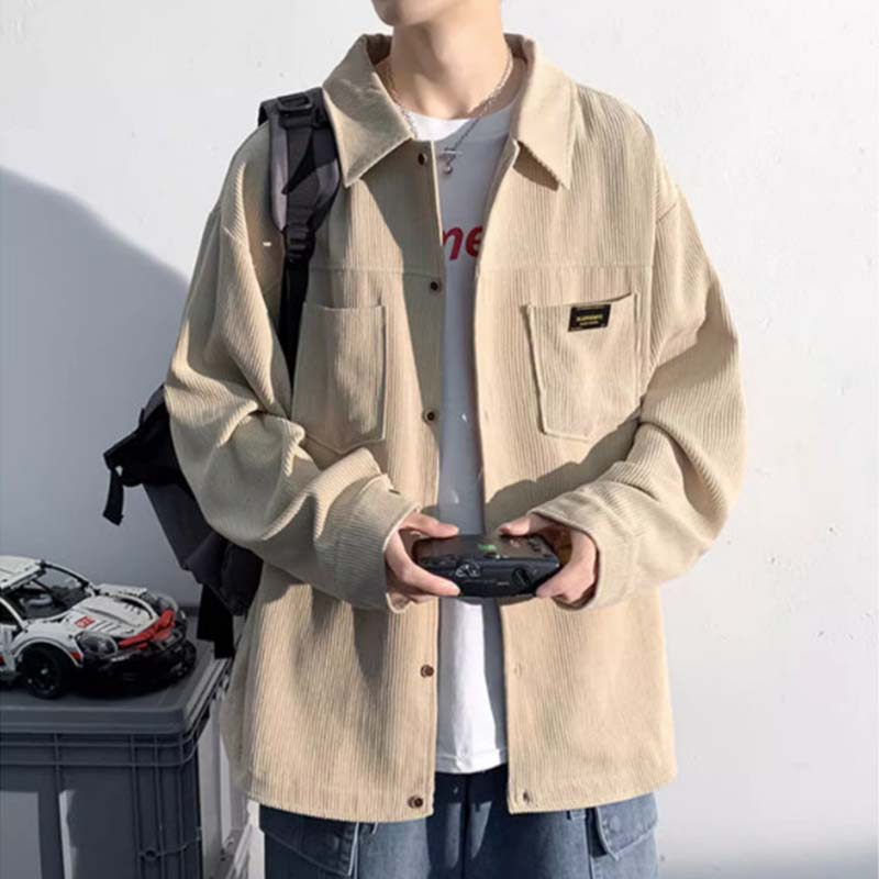 Áo Sơ Mi Nhung Tăm Dài Tay Nam Nữ Kiểu Dáng Màu Trơn Basic Phong Cách Ulzzang Thời Trang Zenkonu SO MI NAM 040