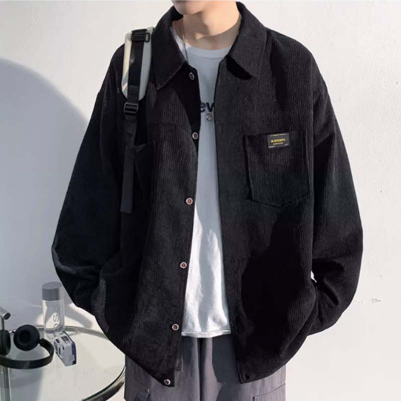 Áo Sơ Mi Nhung Tăm Dài Tay Nam Nữ Kiểu Dáng Màu Trơn Basic Phong Cách Ulzzang Thời Trang Zenkonu SO MI NAM 040