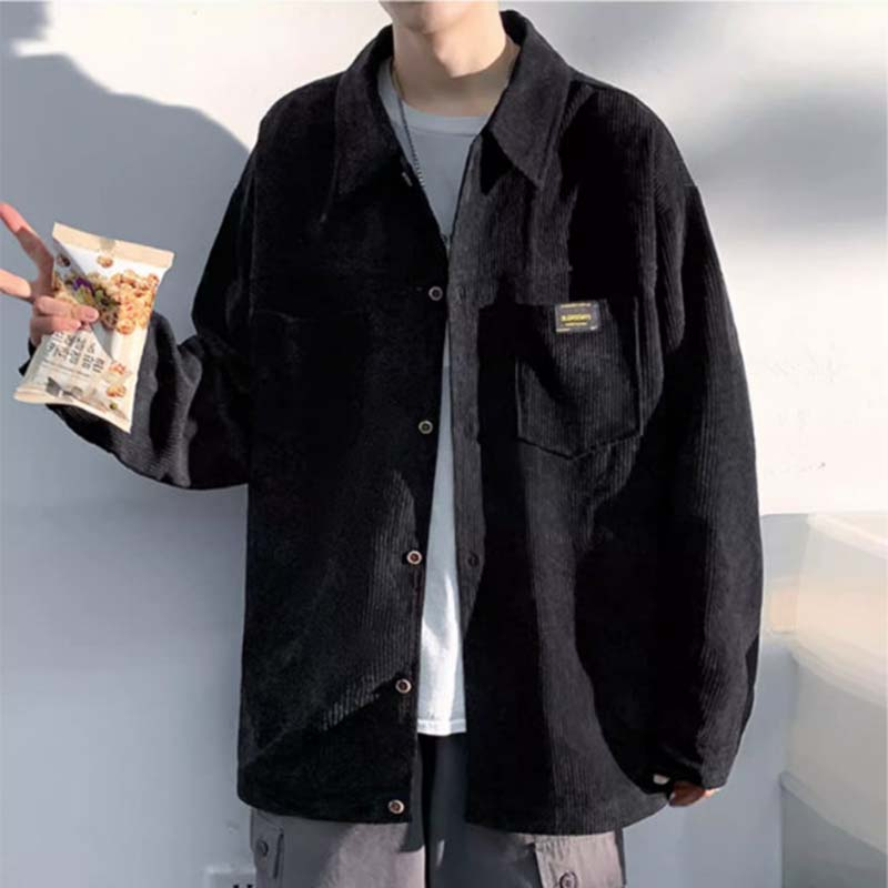 Áo Sơ Mi Nhung Tăm Dài Tay Nam Nữ Kiểu Dáng Màu Trơn Basic Phong Cách Ulzzang Thời Trang Zenkonu SO MI NAM 040