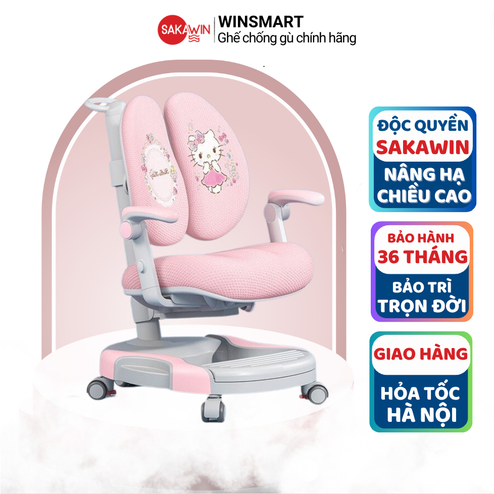Ghế chống gù WinSmart Outer Space G25 – Ghế học sinh chống gù Kitty cho bé, Ngồi học đúng tư thế