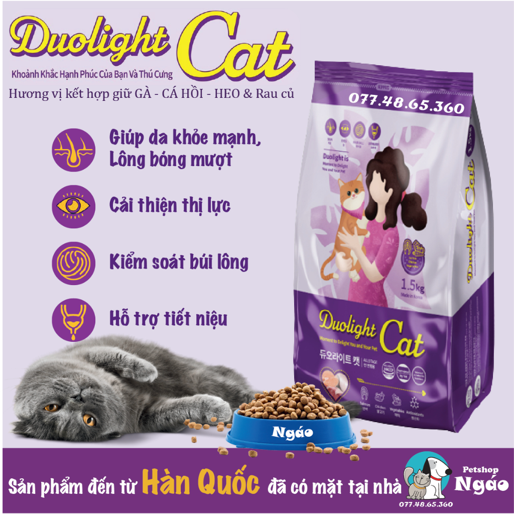 Thức ăn mèo DuoLight Cat , DouLight Cat , CatsEye . Cats Eye ,  - Hàn Quốc Tiêu Búi Lông  - Ngáo Petshop __