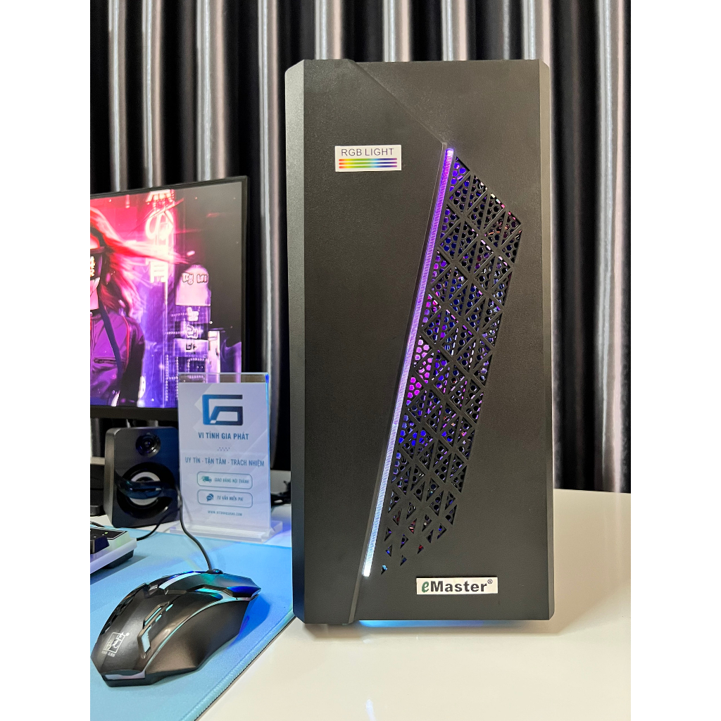 Pc gaming LED RGB giá rẻ cho sinh viên học sinh chiến Lol, Fifa, Au, Đột kích, zoom...