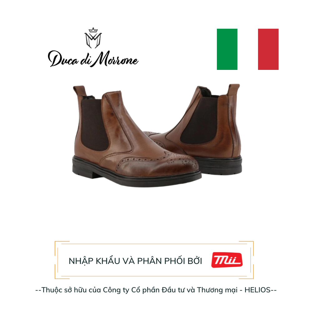 Giày Chelsea Boots Nam Da Trơn DUCA DI MORRONE Cao Cấp Đàn Hồi-Sản xuất và nhập khẩu CHÍNH HÃNG từ Ý_GIONA-PELLE