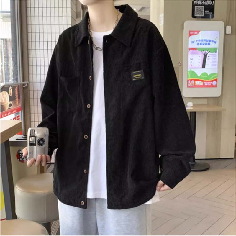 Áo Sơ Mi Nhung Tăm Dài Tay Nam Nữ Kiểu Dáng Màu Trơn Basic Phong Cách Ulzzang Thời Trang Zenkonu SO MI NAM 040V3