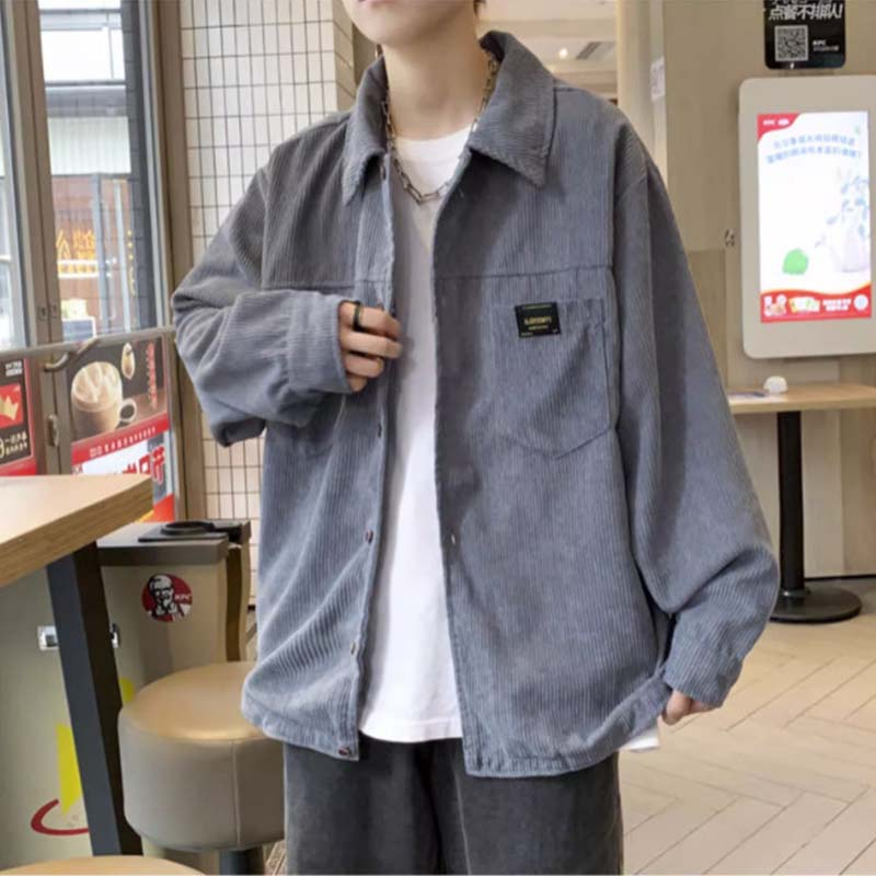 Áo Sơ Mi Nhung Tăm Dài Tay Nam Nữ Kiểu Dáng Màu Trơn Basic Phong Cách Ulzzang Thời Trang Zenkonu SO MI NAM 040V3