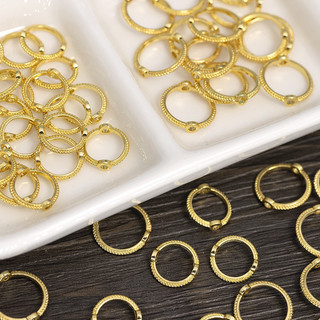 20 Charm khung đá bọc hạt hình tròn - KL231 MOCHUONG JEWELRY