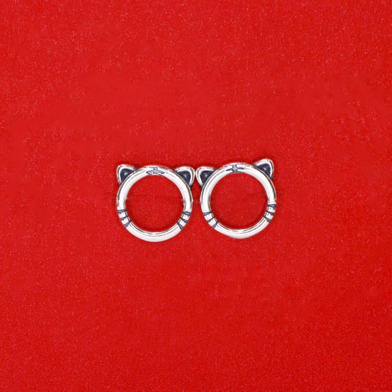 Charm khung đá bọc hạt hình mèo con - KL230