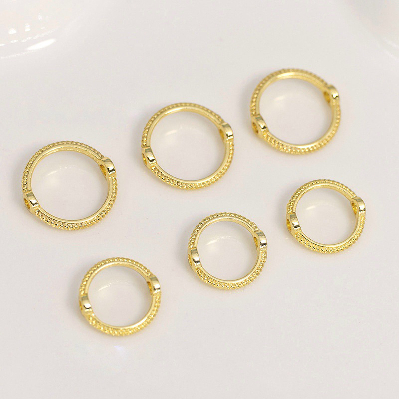 Charm khung đá bọc hạt hình tròn - KL231