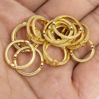 20 Charm khung đá bọc hạt hình tròn - KL231 MOCHUONG JEWELRY
