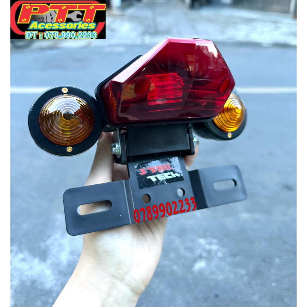 ĐÈN HẬU CHẾ CÓ XI NHAN DÀNH CHO XE CHALY - 67 - CUB - CAFE RACER