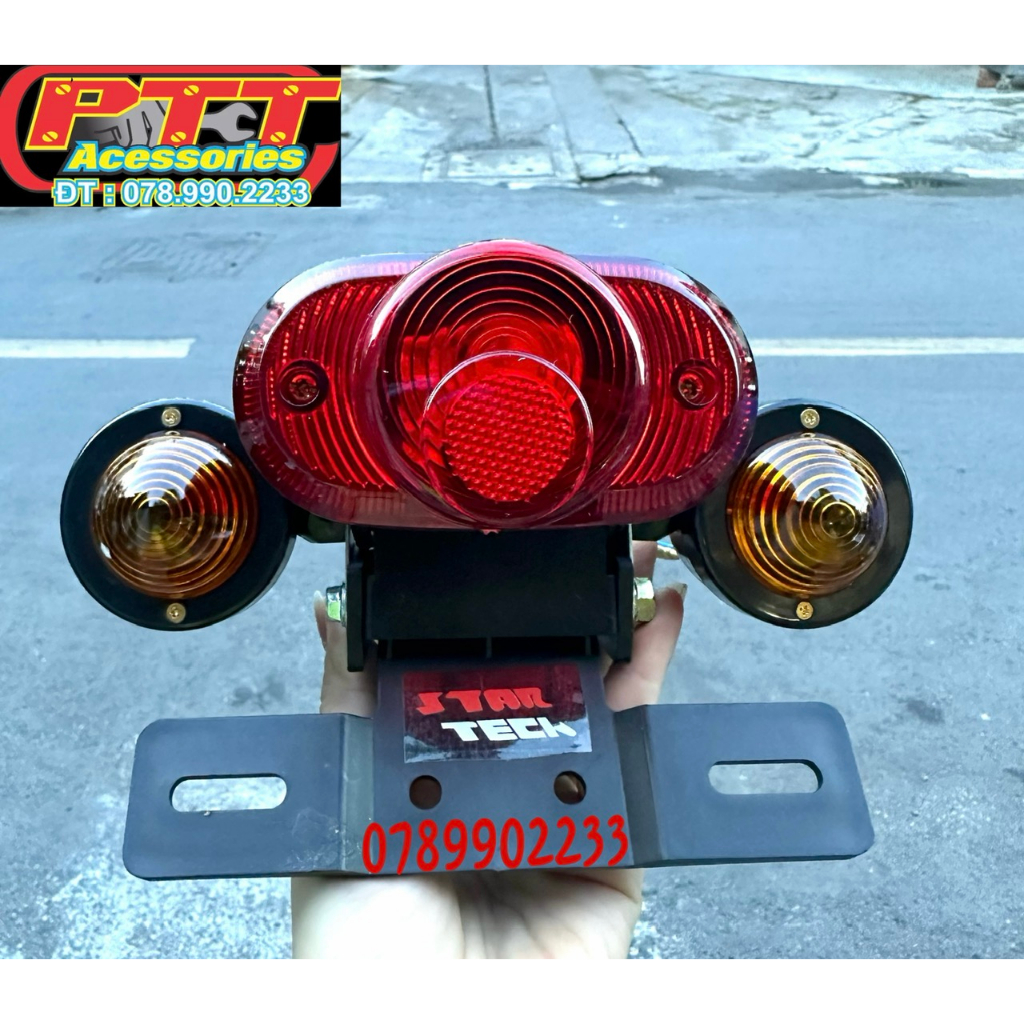 ĐÈN HẬU CHẾ CÓ XI NHAN DÀNH CHO XE CHALY - 67 - CUB - CAFE RACER