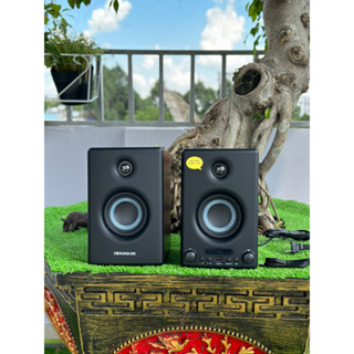 MT MAX Loa Máy Tính PC Bluetooth Cao Cấp Sunsure M63 màn hình led cực Hay màu Gỗ sang trọng Nhỏ Gọn bảo hành 12 tháng