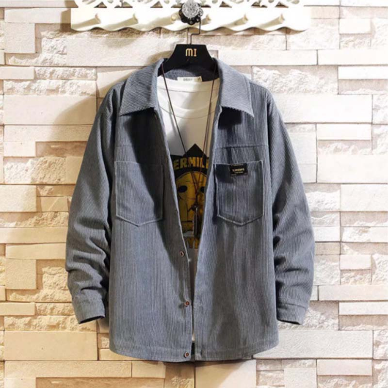 Áo Sơ Mi Nhung Tăm Dài Tay Nam Nữ Kiểu Dáng Màu Trơn Basic Phong Cách Ulzzang Thời Trang Zenkonu SO MI NAM 040V2