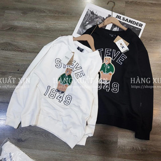 Áo nỉ WHOU hàng xuất dư xịn chất nỉ da cá siêu đẹp 2 màu đen trắng