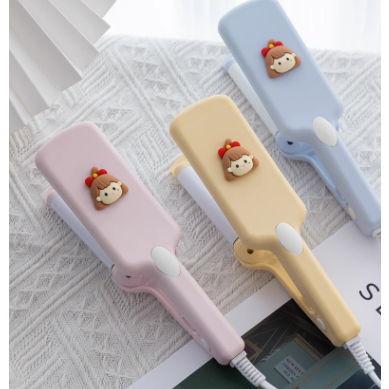 Máy làm tóc uốn xoăn tạo kiểu tóc, máy dập sóng tạo kiểu Hàn quốc, máy làm xoăn tóc dễ thương hình cô gái