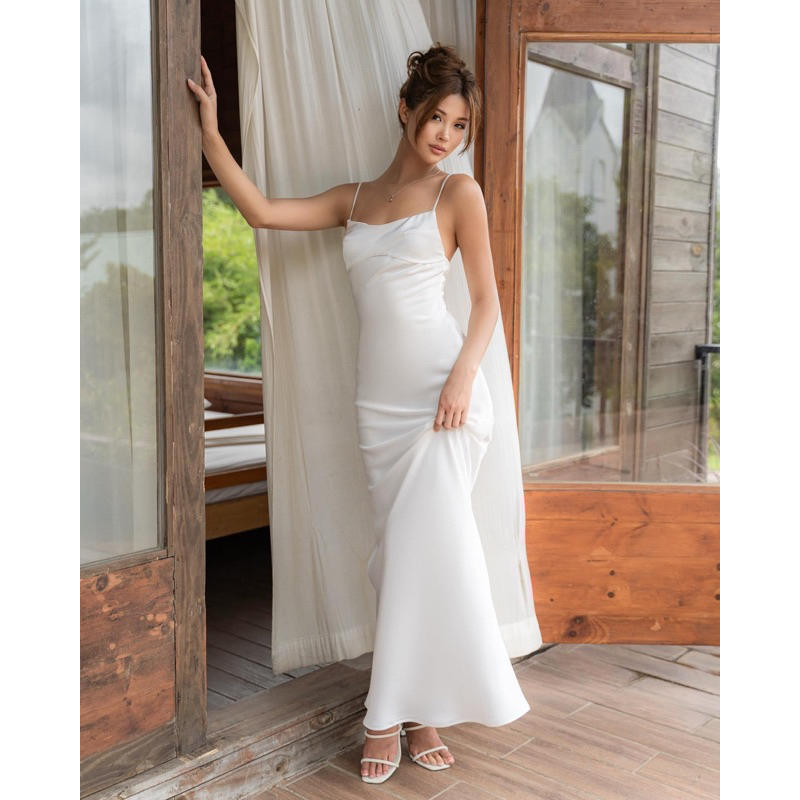 MERU SILK DRESS - Đầm thiết kế cao cấp - Đầm dài - Đầm tiểu thư - Đầm dự tiệc - Đầm hai dây