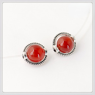 20 Charm khung đá bọc hạt hình tròn - KL231 MOCHUONG JEWELRY