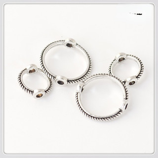 20 Charm khung đá bọc hạt hình tròn - KL231 MOCHUONG JEWELRY