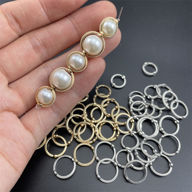 Charm khung đá bọc hạt hình tròn - KL231