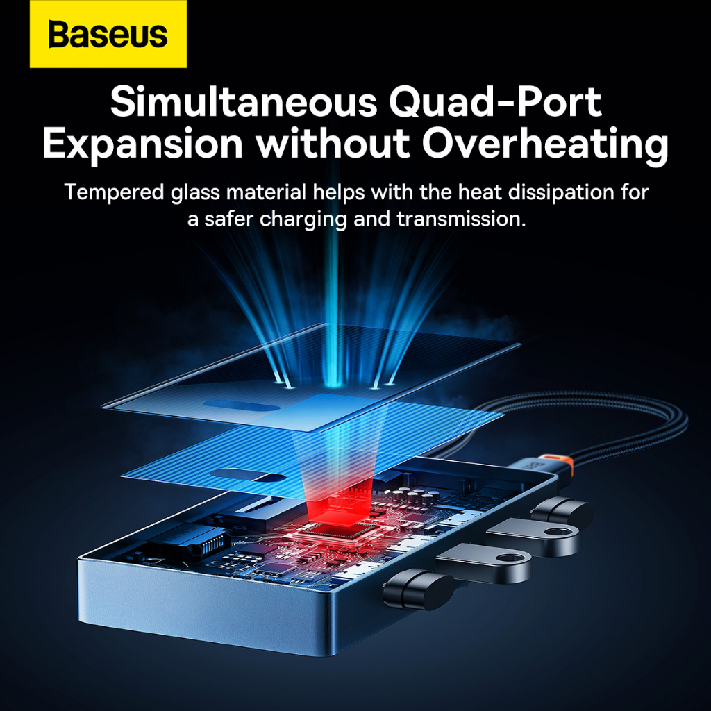 Hub Mở Rộng Kết Nối Đa Năng Baseus PioneerJoy Series Multifunctional cho smartphone/ Tablet /Macbook/ Laptop (4/ 5/ 6/ 8