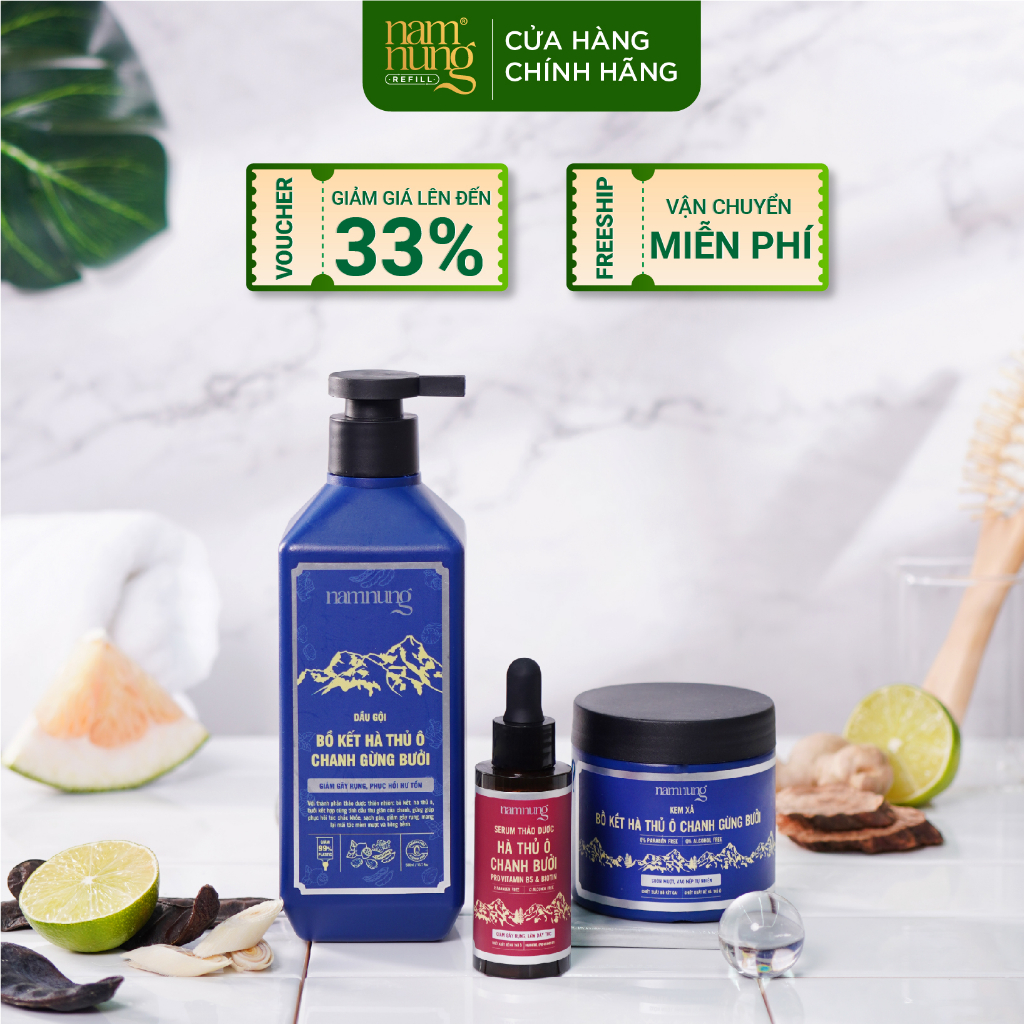 Combo thảo dược NamNung giảm rụng giúp mọc tóc con