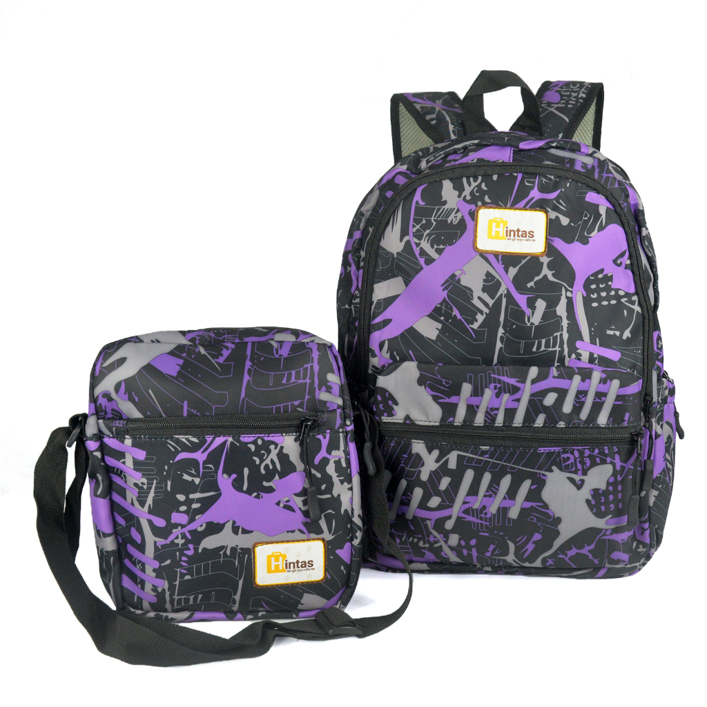 Balo Đi Kèm Túi Đựng Ipad - B202 - Balo Túi HINTAS Màu Sắc Năng Động, Thời Trang