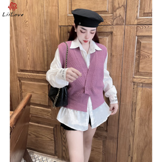 Áo Len Gile Nữ, Gile Nữ Nhiều Màu Khuy Cài Sang Trọng Lii Love AGL2K