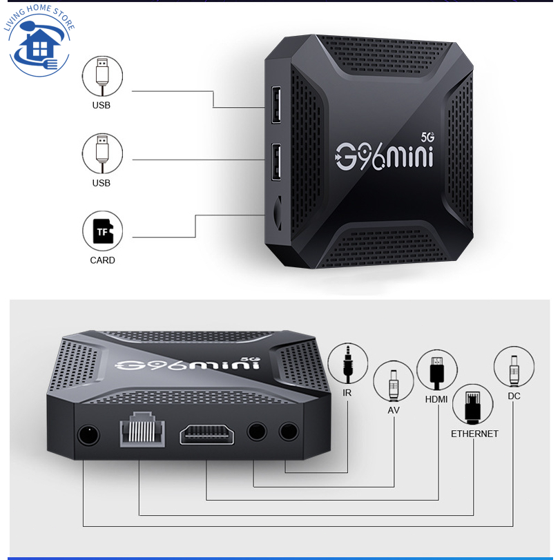 Android TV box G96 mini 5G Ram 4+64GB