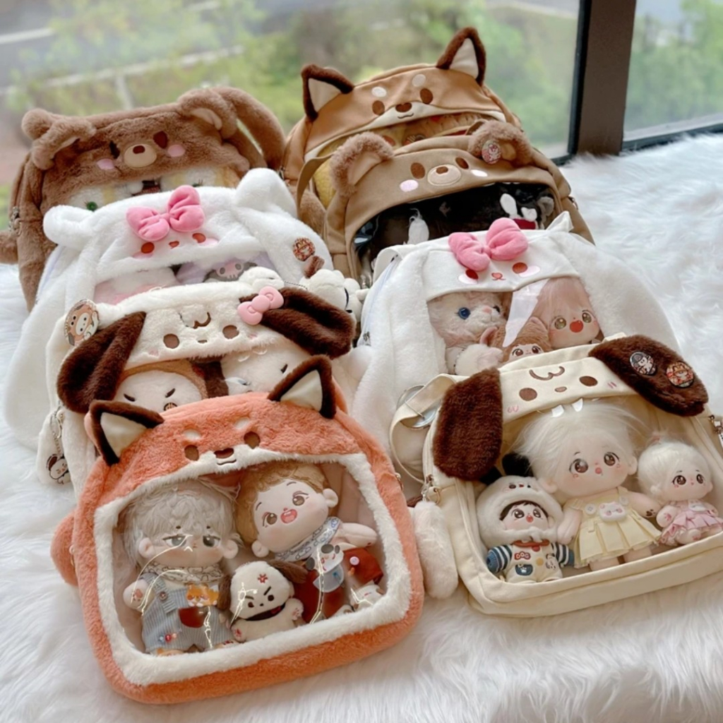 Balo đựng doll 10cm 15cm 20cm ulzzang - Balo, túi đeo chéo ulzzang đi học