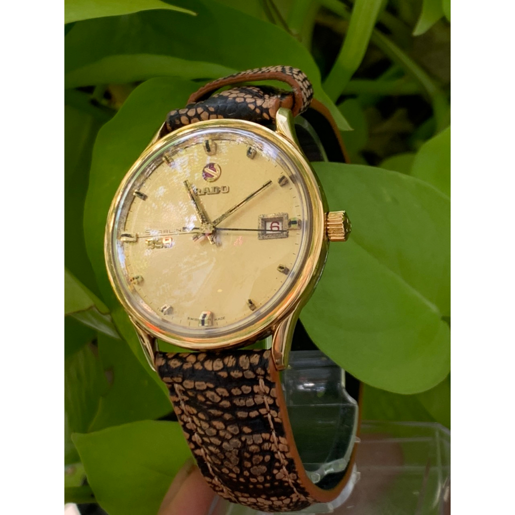 Đồng hồ nam Rado 999 automatic 25 jewles, máy búa vàng có lịch của Thụy