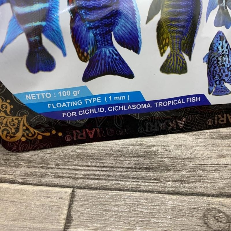 Cám Cá Lóc AKARI BLUE , Hỗ trợ tăng màu xanh dương  cho các dòng lóc lạnh như Nữ Hoàng, Andrao, Pulchra,...