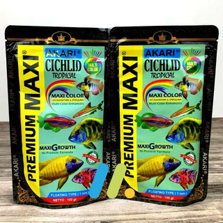  Cám Cá Lóc AKARI MAXI 1mm  hạt nổi  Hỗ trợ tăng Đa Màu Sắc cho các dòng lóc lạnh nhiều màu như Nữ Hoàng Lửa Băng,... 