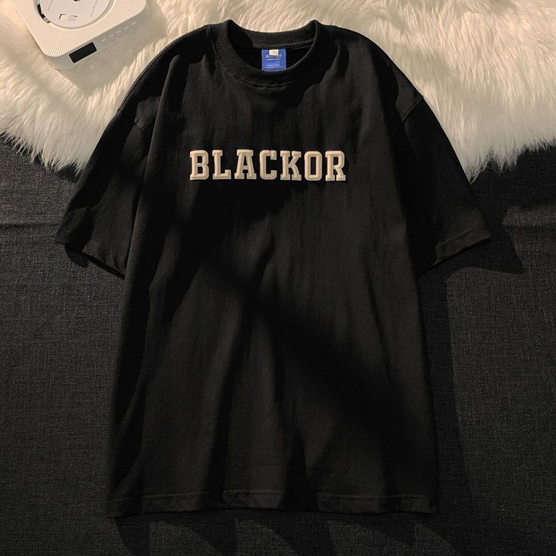 Áo polo trắng chữ xanh dáng unisex D40 | BigBuy360 - bigbuy360.vn