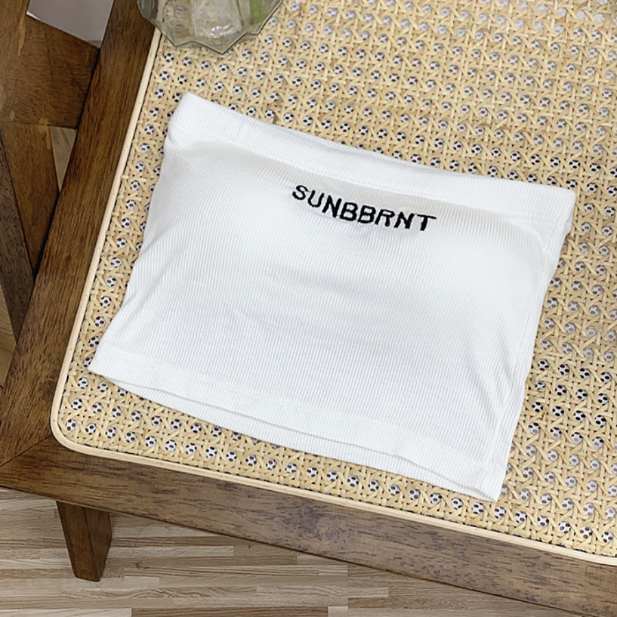 Áo Ống Cotton Có Mút Đệm Êm Ái Chữ Thêu Xịn Xò SUNBRA 686