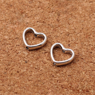 Set 5 Charm khung đá bọc hạt hình trái tim - KL269