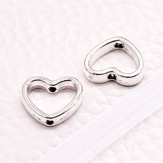 Set 5 Charm khung đá bọc hạt hình trái tim - KL269