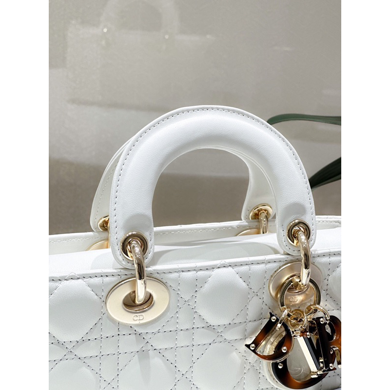 Túi Dior Lady D-Joy Limited Like Au Charm CD Đồi Mồi Nhập Khẩu Da Cừu Lót Da Lộn Nguyên Miếng 22cm