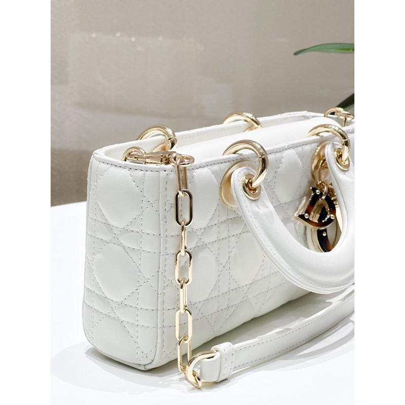 Túi Dior Lady D-Joy Limited Like Au Charm CD Đồi Mồi Nhập Khẩu Da Cừu Lót Da Lộn Nguyên Miếng 22cm