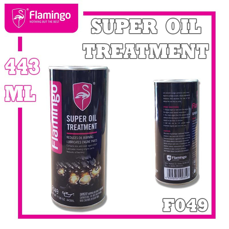 Dung dịch phụ gia dầu nhớt ô tô Flamingo F049 Super Oil Treatment dung tích 443ml